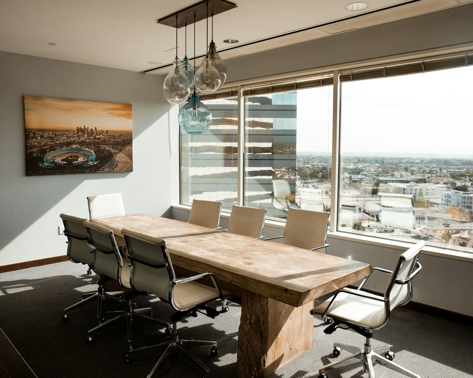 Boardroom with city views